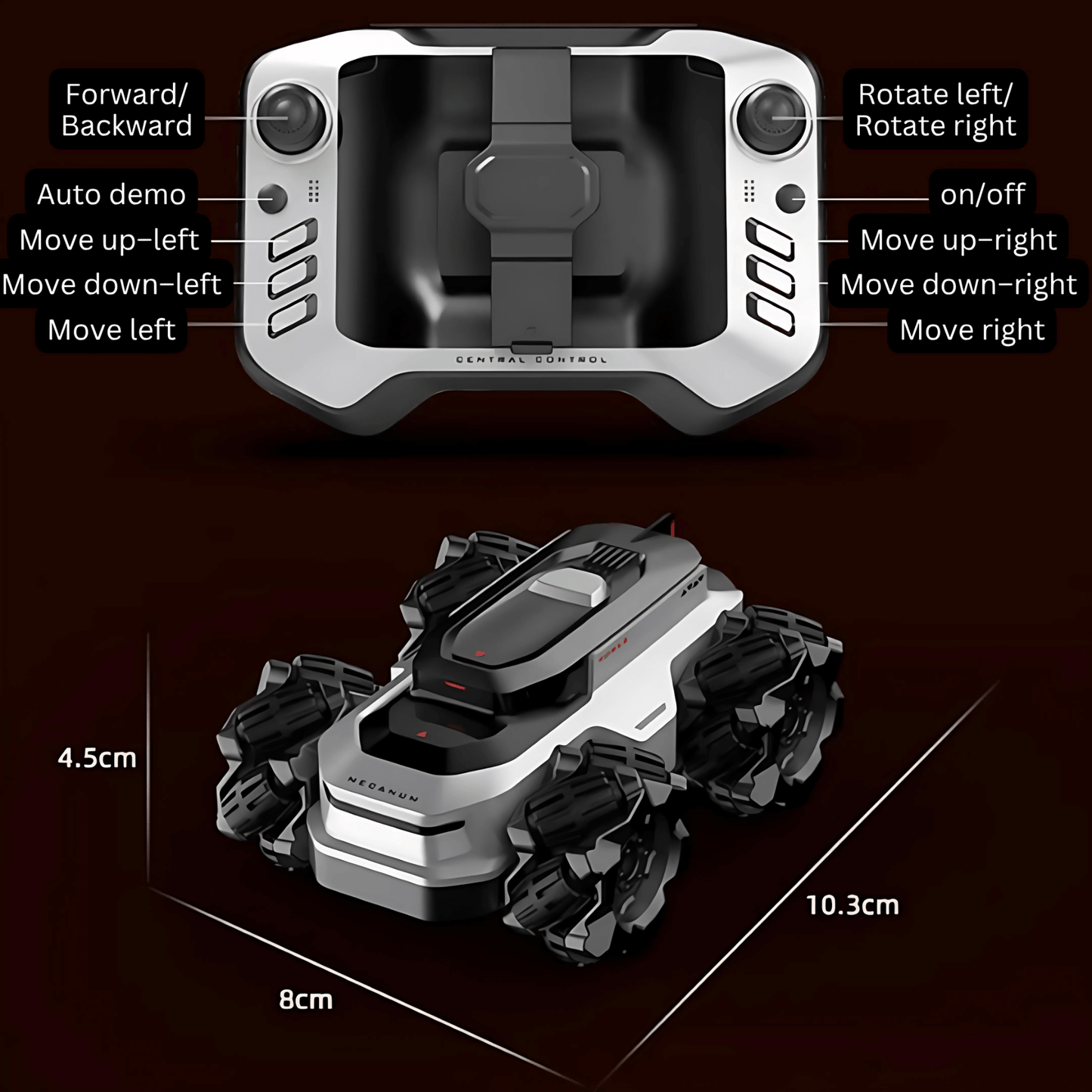 Zoomaroo Toys - 2 in 1 Amphibious RC car